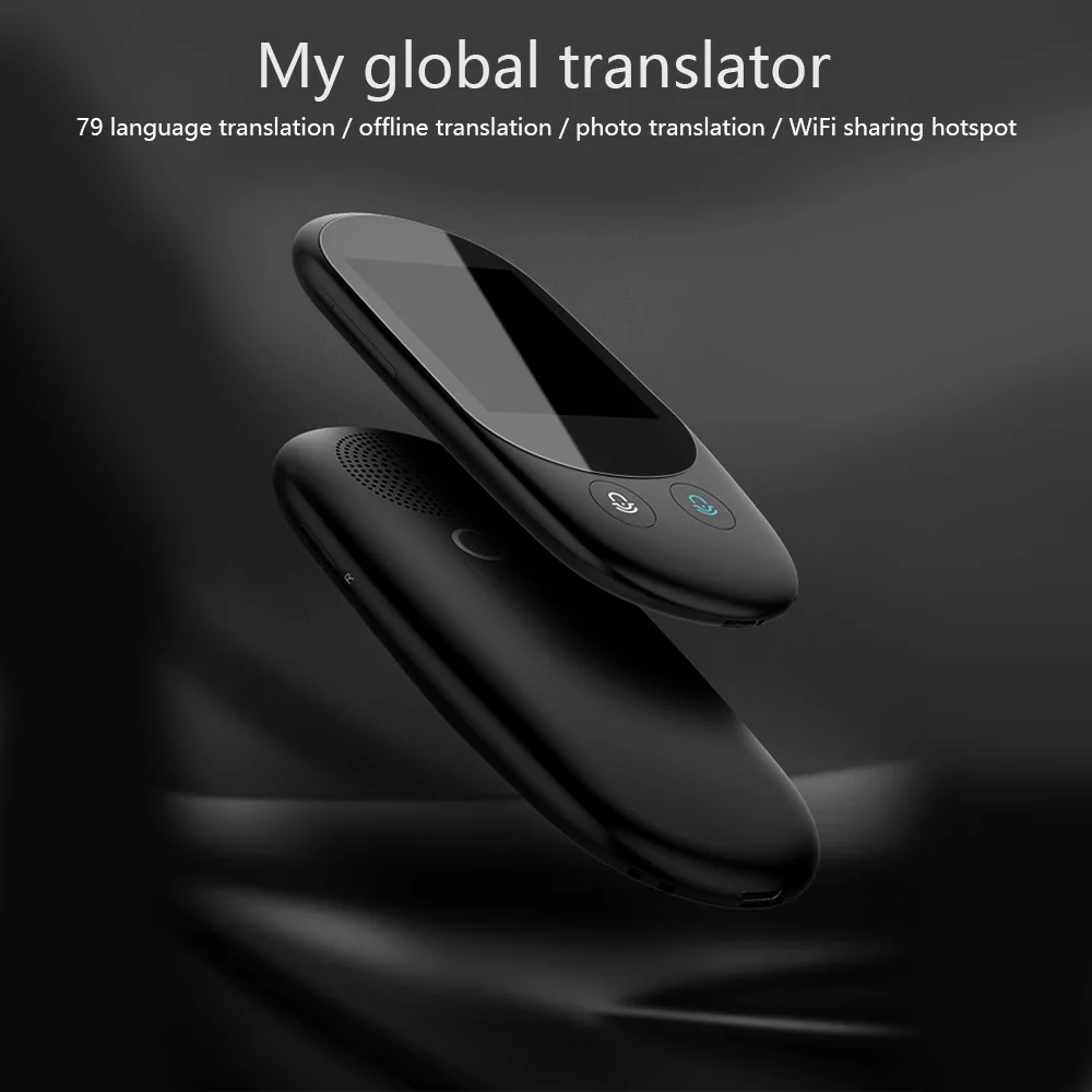 F1 Smart Translator, 2.4-inch LCD Portable WiFi Smart Voice Global Dialect Travel Real Time Translator for Travelling Learning
F1 Smart Translator, 2.4-inch LCD Portable WiFi Smart Voice Global Dialect Travel Real Time Translator for Travelling Learning