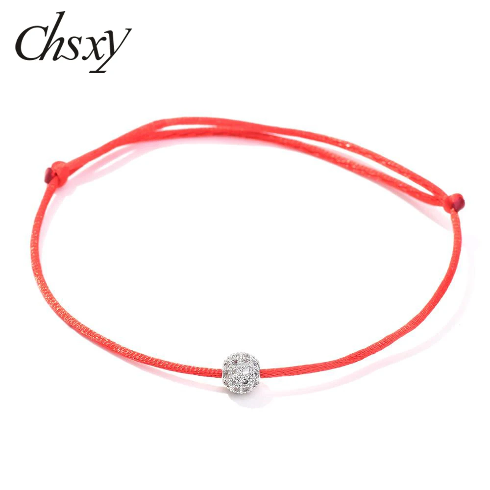 CHSXY High Quality Cubic Zircon Ball Bead Charm Bracelet Lucky Friendship Red Thread Rope Bracelet Minimalism Hand-woven Jewelry
CHSXY High Quality Cubic Zircon Ball Bead Charm Bracelet Lucky Friendship Red Thread Rope Bracelet Minimalism Hand-woven Jewelry