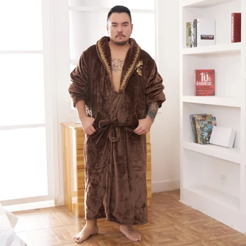 2019 New Plus Large Size Winter Robe Men Embroidered Dragon Flannel String Bathrobe Male Fat Size Long Warm Dressing Gown Luxury
2019 New Plus Large Size Winter Robe Men Embroidered Dragon Flannel String Bathrobe Male Fat Size Long Warm Dressing Gown Luxury