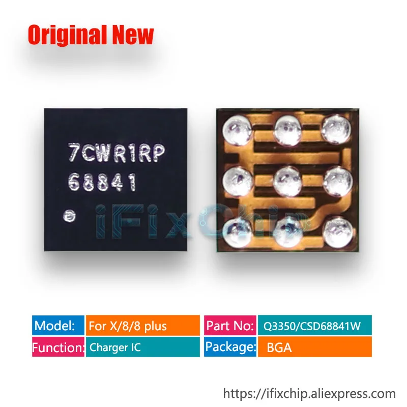 10pcs/lot 68841/Q3350 For iphone X/8/8plus/8 plus CSD68841W USB/Charger/Charging IC Chip 9pins
10pcs/lot 68841/Q3350 For iphone X/8/8plus/8 plus CSD68841W USB/Charger/Charging IC Chip 9pins