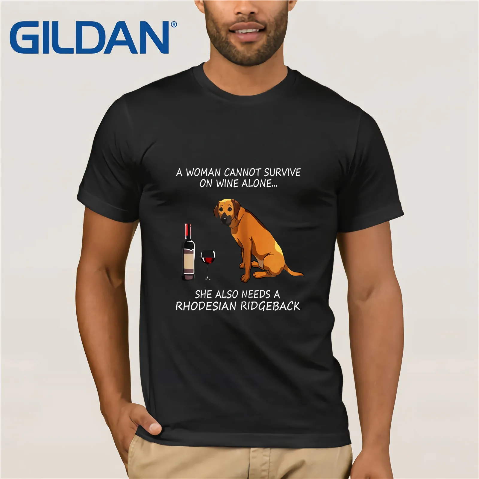 A Woman Cannot Survive On Wine Alone She Also Needs A Rhodesian Ridgeback 2019 Summer Men's Short Sleeve T-Shirt
A Woman Cannot Survive On Wine Alone She Also Needs A Rhodesian Ridgeback 2019 Summer Men's Short Sleeve T-Shirt