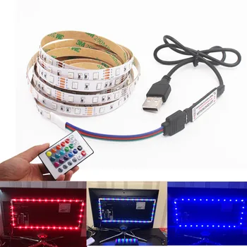 1Pcs DC 5V USB Power Supply Decor RGB No-Waterproof LED Strip light lamp Tape SMD 3528 1M 5M Ribbon For TV Background Lighting
1Pcs DC 5V USB Power Supply Decor RGB No-Waterproof LED Strip light lamp Tape SMD 3528 1M 5M Ribbon For TV Background Lighting