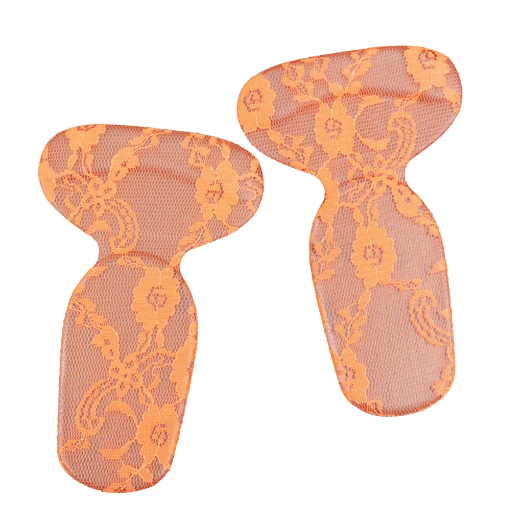 2 In 1 T-shape Back Heel Grips Liner Stiletto Shoe Insole Insoles Cushion Pads