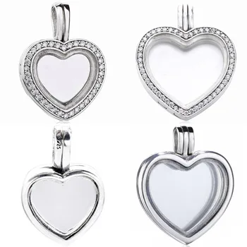 Sparkling Medium & Large Heart Floating Lockets Necklace Pendant Fit Pandora Bracelet DIY Jewelry 925 Sterling Silver Bead Charm
Sparkling Medium & Large Heart Floating Lockets Necklace Pendant Fit Pandora Bracelet DIY Jewelry 925 Sterling Silver Bead Charm