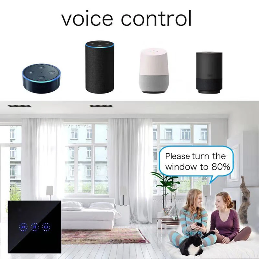 Hot WiFi Smart Curtain Switch Remote Control for Electric Motorized Curtain Blind Roller Shutter Works with Alexa and Google
Hot WiFi Smart Curtain Switch Remote Control for Electric Motorized Curtain Blind Roller Shutter Works with Alexa and Google