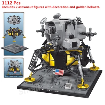 In stock Ideas series Apollo 11 Lunar Lander Building Blocks Sets Bricks City Cosmonaut figure Model Children Toys Gifts 10266
In stock Ideas series Apollo 11 Lunar Lander Building Blocks Sets Bricks City Cosmonaut figure Model Children Toys Gifts 10266