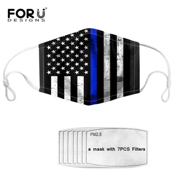 FORUDESIGNS Blue Line American Flag Face Mask 2020 Dustproof Adult Mouth Mask with 7 Filters Kids Reusable Washable Mouth Masks
FORUDESIGNS Blue Line American Flag Face Mask 2020 Dustproof Adult Mouth Mask with 7 Filters Kids Reusable Washable Mouth Masks