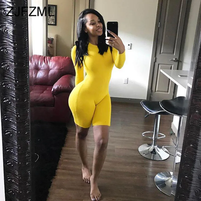 yellow bodycon jumpsuit