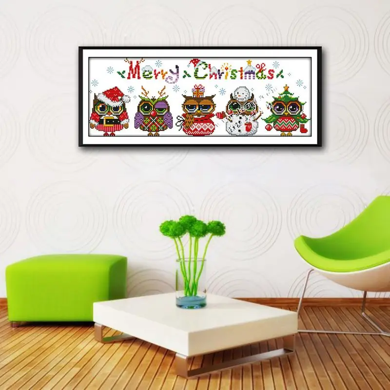 Merry Christmas Owl DIY Handmade Needlework Counted 11CT Printed Canvas Cross Stitch Embroidery Kit Wall Home Decor Q6PE
Merry Christmas Owl DIY Handmade Needlework Counted 11CT Printed Canvas Cross Stitch Embroidery Kit Wall Home Decor Q6PE