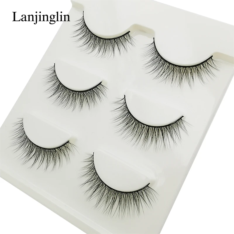 Faux Cils 3 Pairs False Eyelashes Soft Natural Long Wispy Fluffy 3D Mink Lashes Handmade Makeup Tool Extension Fake Eye Lashes 8 H63fc3f9d1caa480b9b04f950b8f9a4633