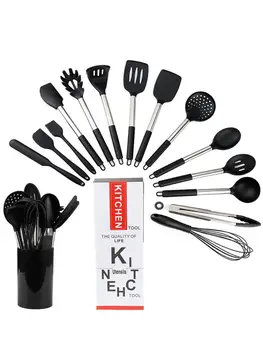 15pcs/set Silicone Cooking Utensil Nonstick Heat Resistant Utensils Kitchen Cookware Stainless Steel Handle with Storage Box
15pcs/set Silicone Cooking Utensil Nonstick Heat Resistant Utensils Kitchen Cookware Stainless Steel Handle with Storage Box