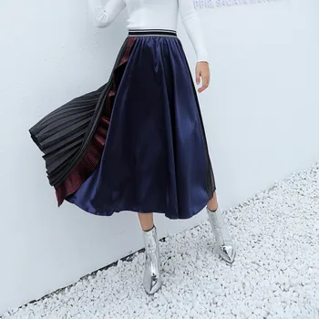 2020 New Spring High Elastic Waist Black Hit Color Irregular Pleated Ruffles Half Body Skirt Women Casual Women's Loose Skirt
2020 New Spring High Elastic Waist Black Hit Color Irregular Pleated Ruffles Half Body Skirt Women Casual Women's Loose Skirt