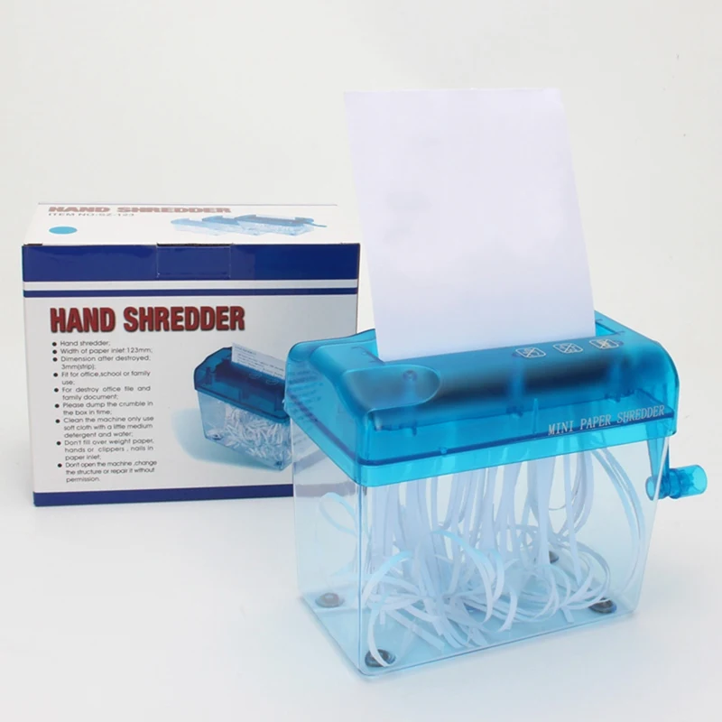A6 Mini Manual Shredder Desktop Paper Strip Cutter Hand Paper Crusher Paper Cutting Machine For School Office Home Use
A6 Mini Manual Shredder Desktop Paper Strip Cutter Hand Paper Crusher Paper Cutting Machine For School Office Home Use