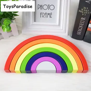New Arrival 7Pcs Rainbow Blocks Wooden Toys For Kids Building Blocks Preschool Teaching Aids Stacking Height Educational Gift 
New Arrival 7Pcs Rainbow Blocks Wooden Toys For Kids Building Blocks Preschool Teaching Aids Stacking Height Educational Gift