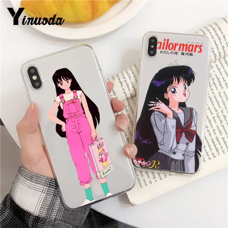 Чехол Yinuoda для iphone 7 7plus прозрачные силиконовые мягкие чехлы с рисунком девушки X 6S