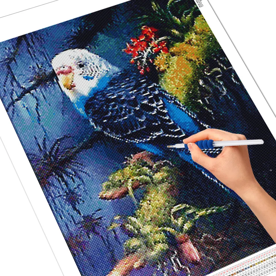 Evershine – peinture diamant thème animal, broderie complète 5D, carré, oiseau, strass, mosaïque, perroquet, point en croix, à faire soi-même, décoration d'intérieur Evershine – peinture diamant thème animal, broderie complète 5D, carré, oiseau, strass, mosaïque, perroquet, point en croix, à faire soi-même, décoration d'intérieur