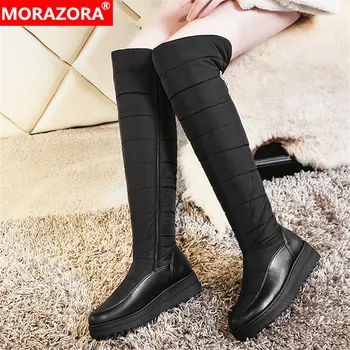 MORAZORA Large size 35-44 New women boots thick sole platform knee high boots zipper thick fur warm winter boots women shoes
MORAZORA Large size 35-44 New women boots thick sole platform knee high boots zipper thick fur warm winter boots women shoes