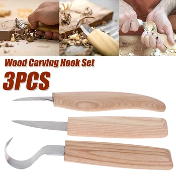 3Pcs Wood Carving Knife Chisel Woodworking Cutter Hand Tool Set Peeling Woodcarving Sculptural Spoon Carving Cutter
3Pcs Wood Carving Knife Chisel Woodworking Cutter Hand Tool Set Peeling Woodcarving Sculptural Spoon Carving Cutter