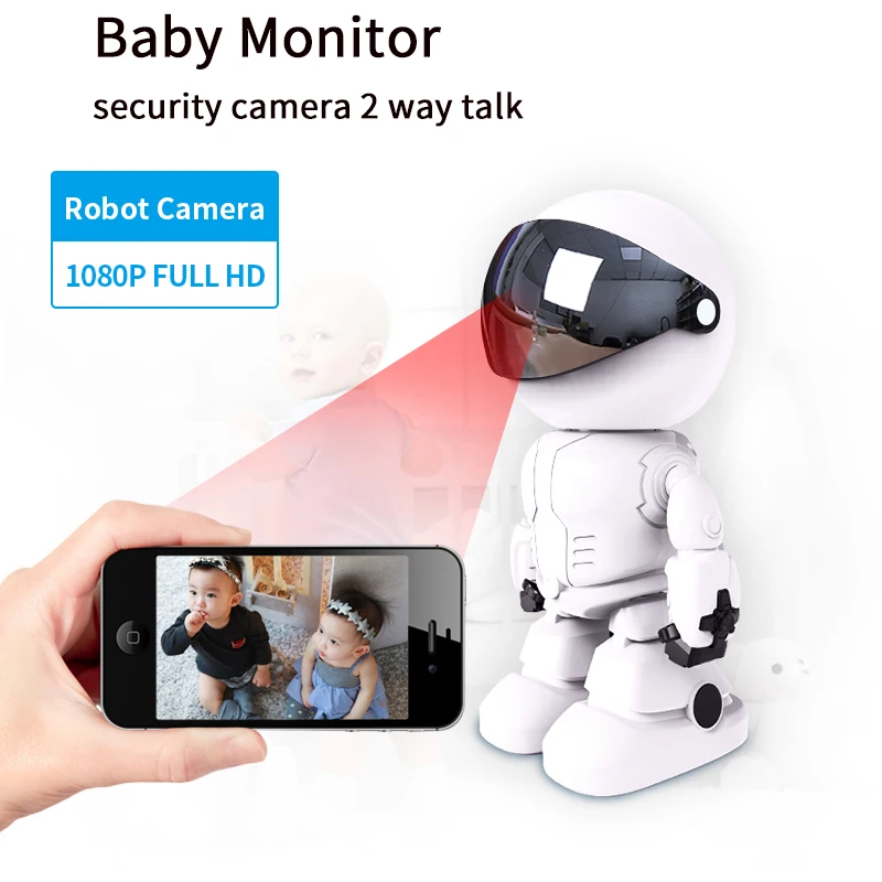 1080P WiFi Robot IP Camera 2MP baby camera with monitor Wireless security camera 2 way talk PTZ Night Vision Baby Monitor
1080P WiFi Robot IP Camera 2MP baby camera with monitor Wireless security camera 2 way talk PTZ Night Vision Baby Monitor