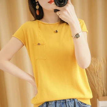 2020 new summer cotton T-shirt woman O collar loose bottoming pullover wild cotton short sleeve top vest short sleeve
2020 new summer cotton T-shirt woman O collar loose bottoming pullover wild cotton short sleeve top vest short sleeve