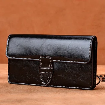 Retro Leather Wallet Women's Long Large-Volume Package Cover Type Leather Wallet
Retro Leather Wallet Women's Long Large-Volume Package Cover Type Leather Wallet