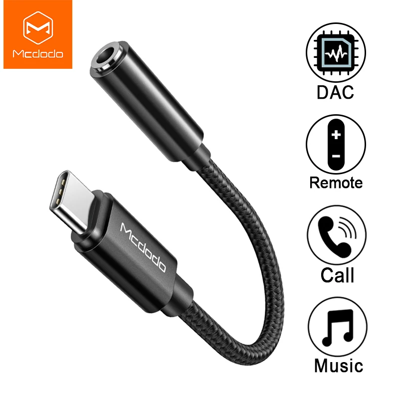 Mcdodo Hi Fi DAC аудио Aux кабель USB Type C в DC3.5mm разъем для наушников OTG адаптер IPad Pro Macbook Samsung