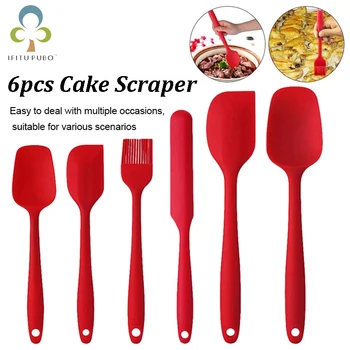 6 Pieces Silicone Spatula Set Non-Stick Heat-Resistant Spatulas Turner for Cooking Baking Mixing Baking Tools ZXH 
6 Pieces Silicone Spatula Set Non-Stick Heat-Resistant Spatulas Turner for Cooking Baking Mixing Baking Tools ZXH