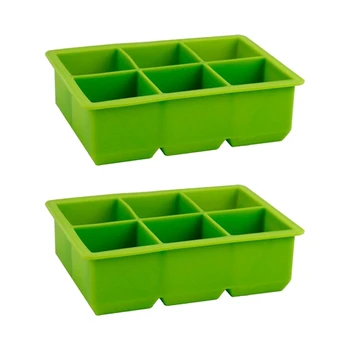 Ice Cube Trays,Silicone Sphere Ice Maker Large Square Ice Cube Molds For Whiskey and Cocktails Set Of 2 (Green)
Ice Cube Trays,Silicone Sphere Ice Maker Large Square Ice Cube Molds For Whiskey and Cocktails Set Of 2 (Green)