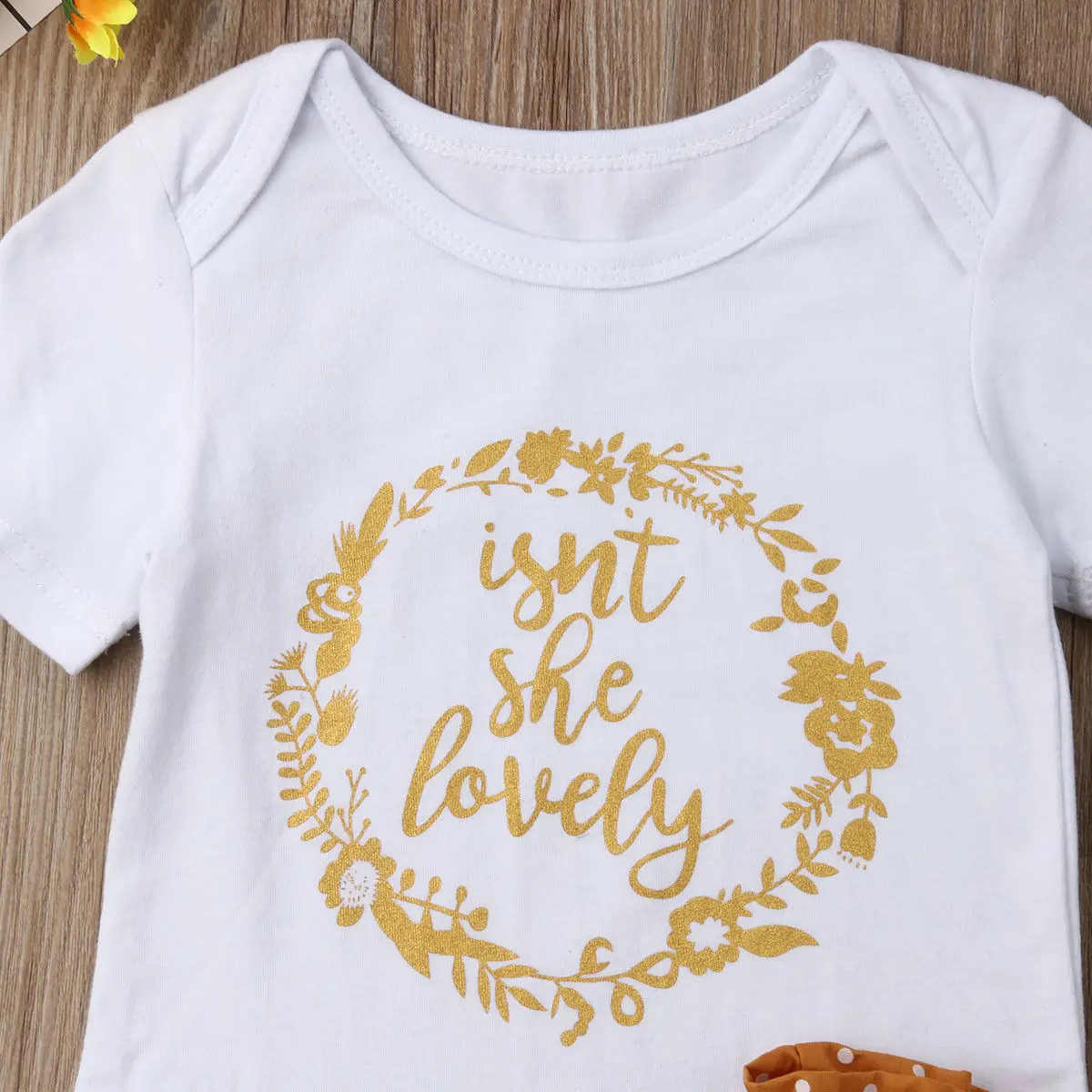 3Pcs Newborn Baby Girls Outfit Clothes Tops Jumpsuit Bodysuit+Pants Set