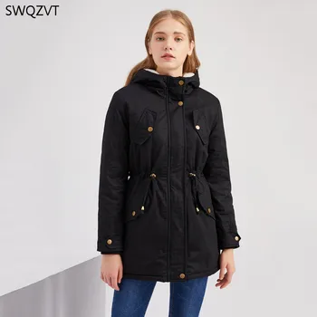 SWQZVT New Warm Cotton-padded Women's Coat Solid Color Hooded Drawstring Waist Thick Winter Women Jacket Coat Clothes
SWQZVT New Warm Cotton-padded Women's Coat Solid Color Hooded Drawstring Waist Thick Winter Women Jacket Coat Clothes