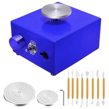 Pottery Wheel Machine Metallic Turntable Adjustable Speed Ceramics Making Machine with DIY Clay Tools,US Plug
Pottery Wheel Machine Metallic Turntable Adjustable Speed Ceramics Making Machine with DIY Clay Tools,US Plug