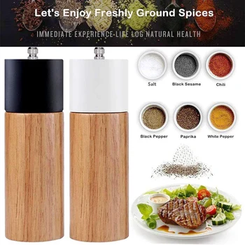Salt and Pepper Grinder Set with Black and White Tall Salt and Pepper Shakers with Adjustable Coarseness -Pack of 2
Salt and Pepper Grinder Set with Black and White Tall Salt and Pepper Shakers with Adjustable Coarseness -Pack of 2