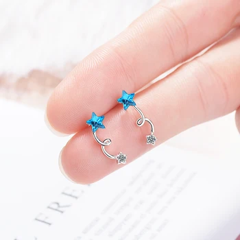 FLSCDYED Hot Sale Bohemian Star Stud Earrings with Zircon Stone Fashion Jewelry Punk Spiral 925 Silver Earrings boucle d'oreille
FLSCDYED Hot Sale Bohemian Star Stud Earrings with Zircon Stone Fashion Jewelry Punk Spiral 925 Silver Earrings boucle d'oreille