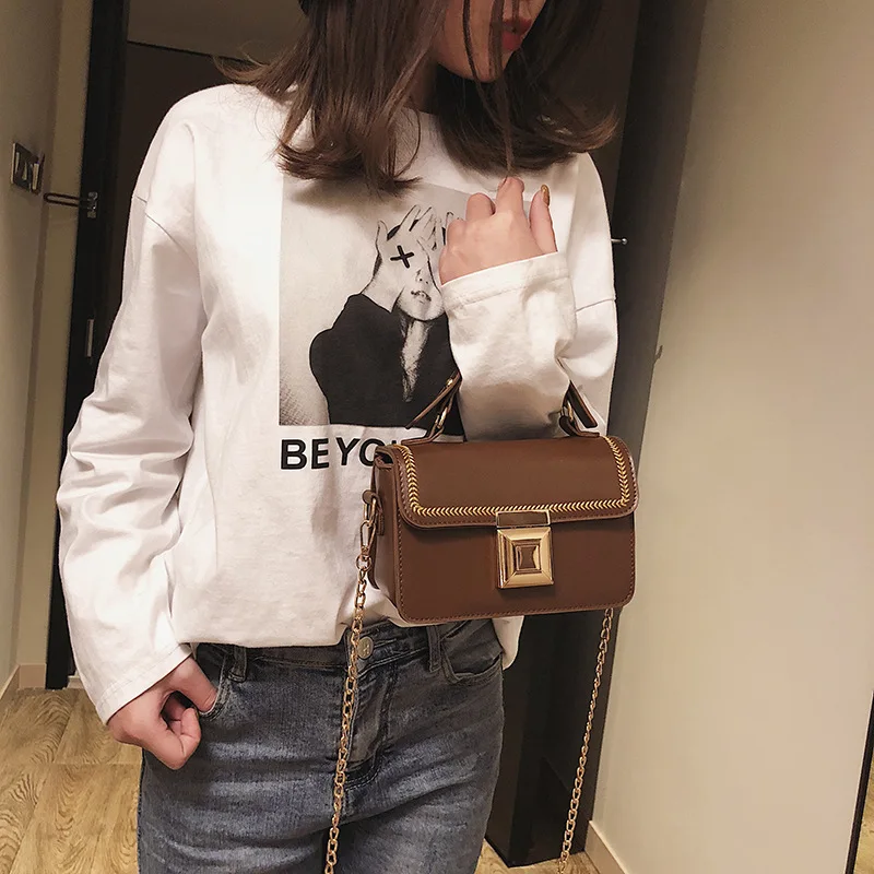 Bag Women's 2019 New Style Western Style Handbag Textured Versatile Bag INS Super Fire Chain Shoulder Bag
Bag Women's 2019 New Style Western Style Handbag Textured Versatile Bag INS Super Fire Chain Shoulder Bag
