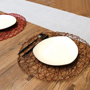 Woven Round Placemat Solid Color Table Mat Holidays Parties Decorative Dining Mats Home Table Decoration
Woven Round Placemat Solid Color Table Mat Holidays Parties Decorative Dining Mats Home Table Decoration
