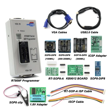 Free Shipping RT809F Serial ISP Programmer with 11 adapters +1.8v adapter+SOP8 test clip Best Quality
Free Shipping RT809F Serial ISP Programmer with 11 adapters +1.8v adapter+SOP8 test clip Best Quality