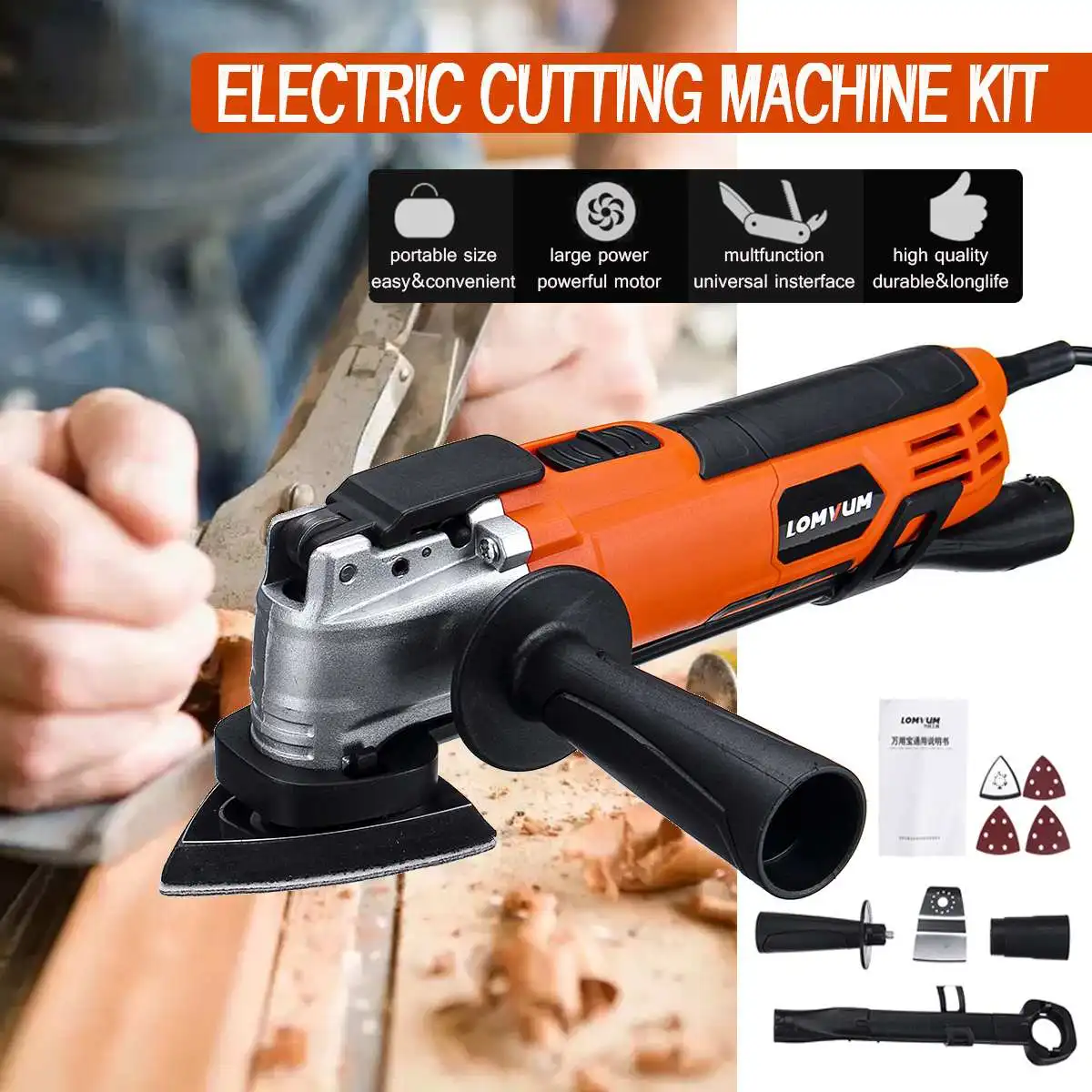 300W 220V Multi-function Oscillating Tool Kit Renovator Electric Woodworking Cutting Machine Wood Laminator Cutter Trimmer Saw
300W 220V Multi-function Oscillating Tool Kit Renovator Electric Woodworking Cutting Machine Wood Laminator Cutter Trimmer Saw