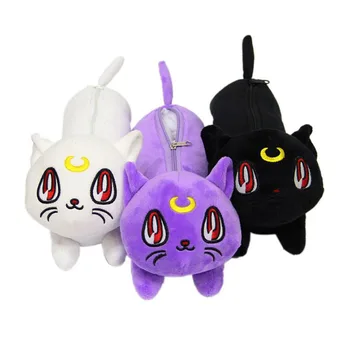 28cm Anime Sailor Moon Cat Luna Artemis Plush Pen Bag Storage bag Fashion Pencil Case Stationery gift for Children
28cm Anime Sailor Moon Cat Luna Artemis Plush Pen Bag Storage bag Fashion Pencil Case Stationery gift for Children