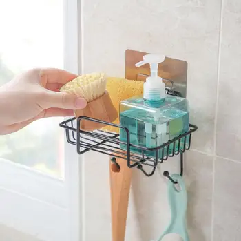 Wall Mounted Kitchen Storage Basket Wall Hanging Sponge Rag Holder Draining Rack With 3 Hooks Household Wall Organizer
Wall Mounted Kitchen Storage Basket Wall Hanging Sponge Rag Holder Draining Rack With 3 Hooks Household Wall Organizer