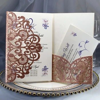 50pcs Elegant Glitter Paper Laser Cut Wedding Invitation Cards Greeting Card Customize Business With RSVP Cards Party Supplies
50pcs Elegant Glitter Paper Laser Cut Wedding Invitation Cards Greeting Card Customize Business With RSVP Cards Party Supplies