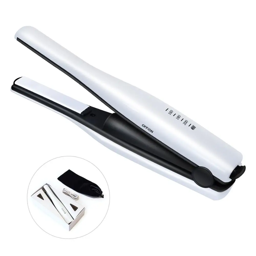 

Wireless USB Hair Straighteners Fast Heating Flat Iron Ceramic Hair Curler Curling Irons Charger Straightening Iron