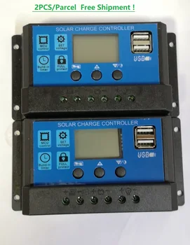 2PCS each parcel 12/24V 10A20A30A PWM solar charge controller with LCD display and Dual USB
2PCS each parcel 12/24V 10A20A30A PWM solar charge controller with LCD display and Dual USB