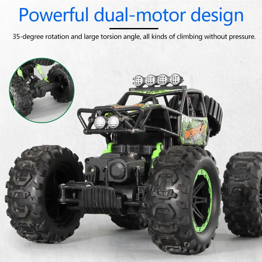 2.4Ghz Rock Cross Country Climbing Remote Control Car Four-wheel Drive Remote Control Toy Model Off-road Car Rock Climbing Car 
2.4Ghz Rock Cross Country Climbing Remote Control Car Four-wheel Drive Remote Control Toy Model Off-road Car Rock Climbing Car