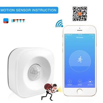 Tuya WIFI PIR Motion Sensor Wireless Passive Infrared Detector Security Burglar Alarm Sensor APP Control Support IFTTT
Tuya WIFI PIR Motion Sensor Wireless Passive Infrared Detector Security Burglar Alarm Sensor APP Control Support IFTTT