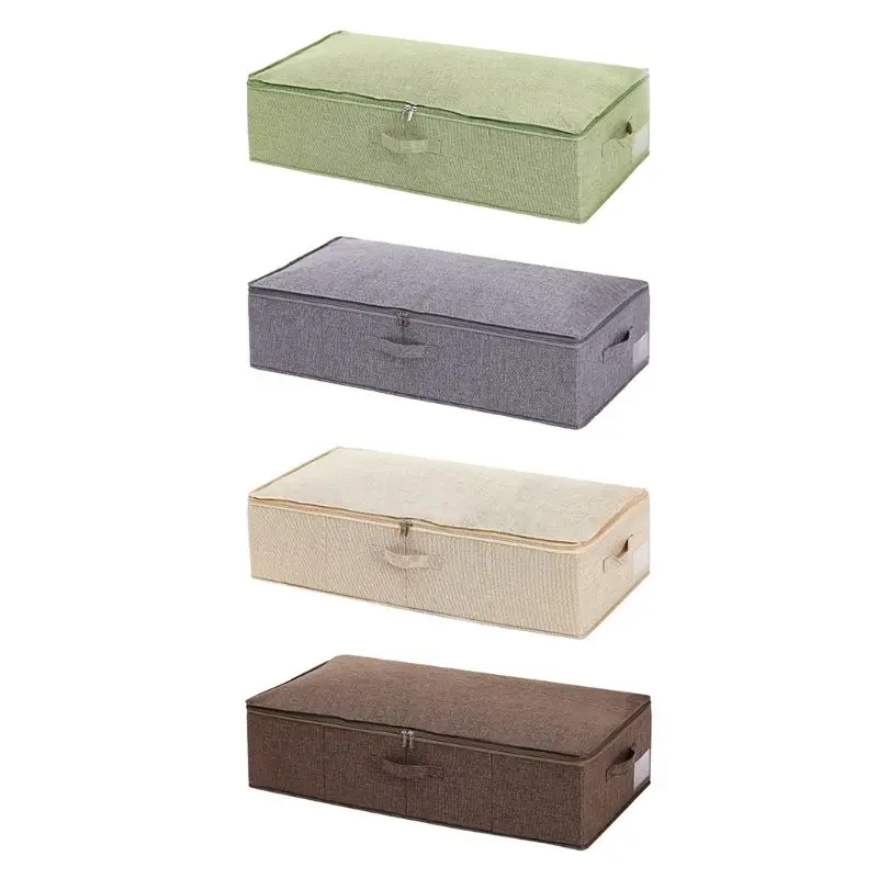 

Under Bed Storage Containers Blankets Cloth Shoes Organizer Box with Lids