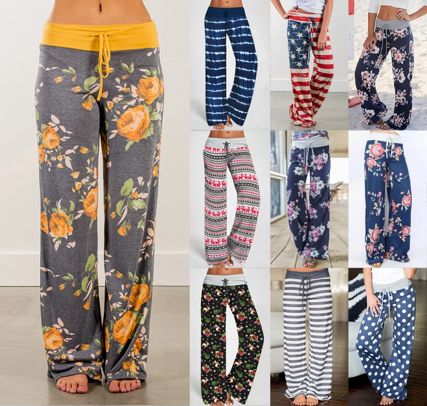 Women Leisure Time Ankle length Street Printing Loose Drawstring Middle-Waisted Straight Streetwear Trousers Spring
Women Leisure Time Ankle length Street Printing Loose Drawstring Middle-Waisted Straight Streetwear Trousers Spring