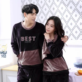 Young Lover Pajamas Women Long-sleeved Autumn Winter Pyjama Loose Men Couple Pijama Set Warm Sleepwear Top+ Men Pant
Young Lover Pajamas Women Long-sleeved Autumn Winter Pyjama Loose Men Couple Pijama Set Warm Sleepwear Top+ Men Pant