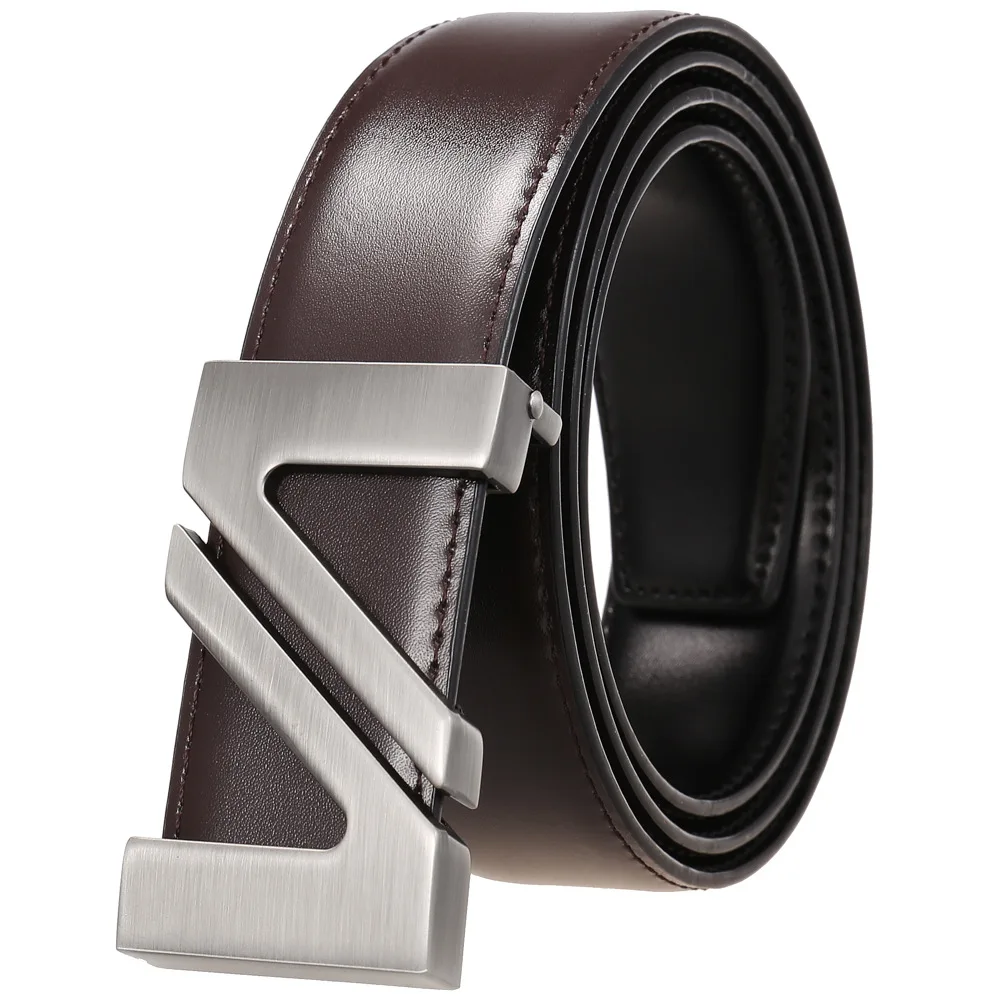 

Maikun Men's Casual Second-Layer Leather Belt Fashion Alloy Buckle Quality Waistband For Pants And Jeans
