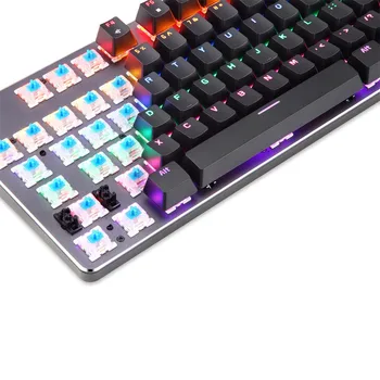 Mechanical Keyboard 87 keys Anti-ghosting MIX/RGB Backlit Gaming Keyboard Black Switch Wired USB For Gamer PC Laptop zz6
Mechanical Keyboard 87 keys Anti-ghosting MIX/RGB Backlit Gaming Keyboard Black Switch Wired USB For Gamer PC Laptop zz6