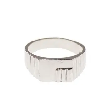 Men's silver stamp with glitter and embossed stripes
Men's silver stamp with glitter and embossed stripes